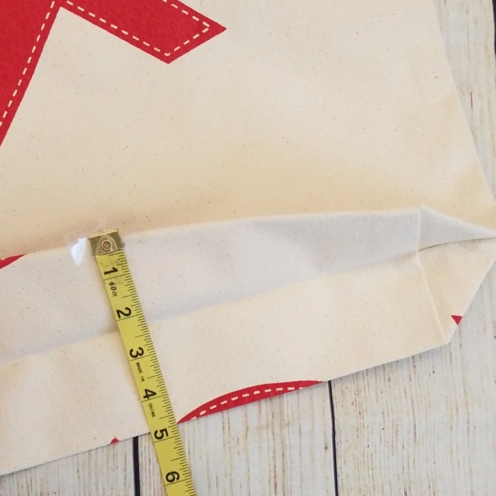 Canvas Tote With Red Anchor And Rope Handles - Picture 4 of 9